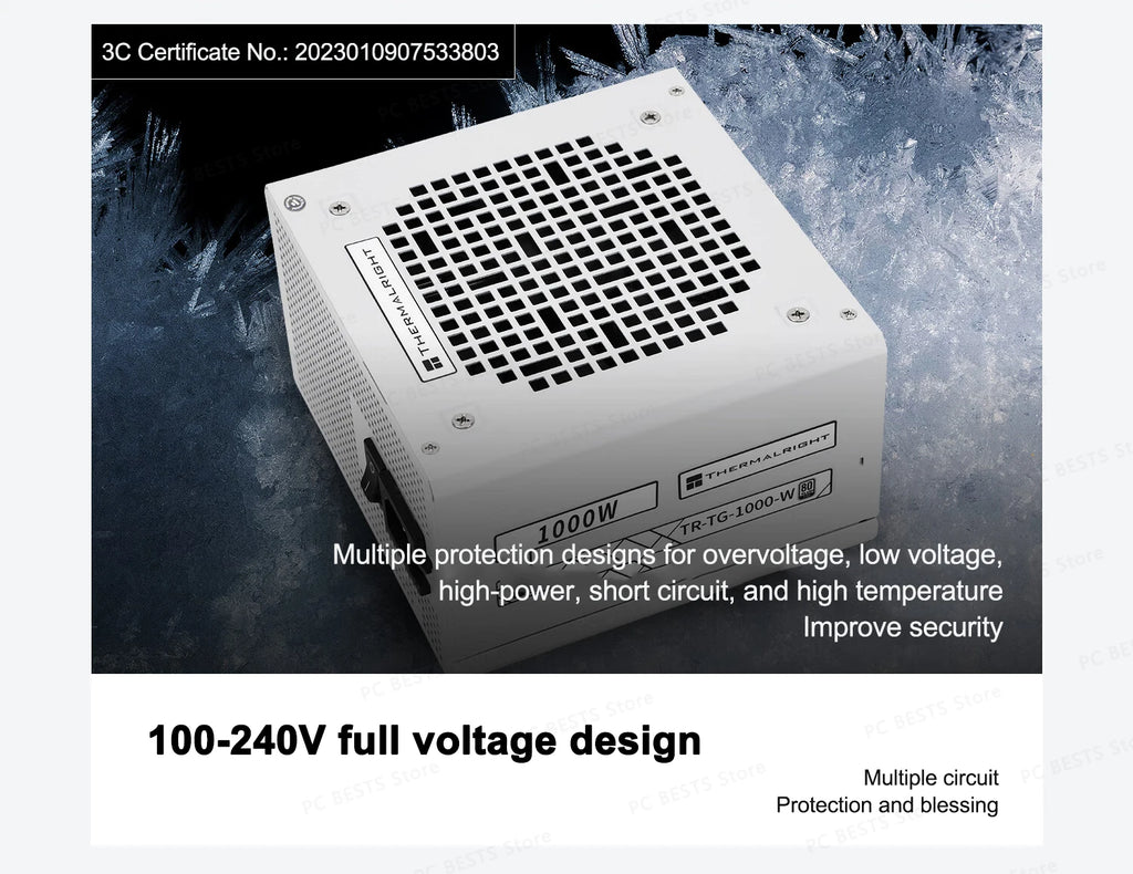 Thermalright TG1000-W Power Supply ATX3.0 650W 750W 850W 1000W 1200W Gold Medal Full-mode Power Supply PCIE5.0