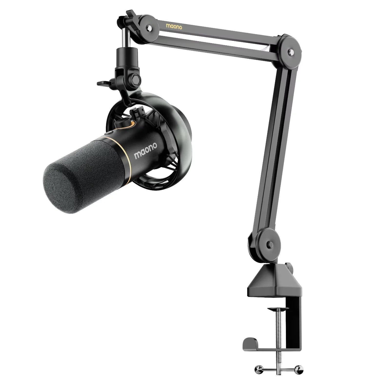 Maono PD200WS Hybrid | Wireless XLR/USB Dynamic Microphone | 60H Battery, Boom Arm & MaonoLink Bundle