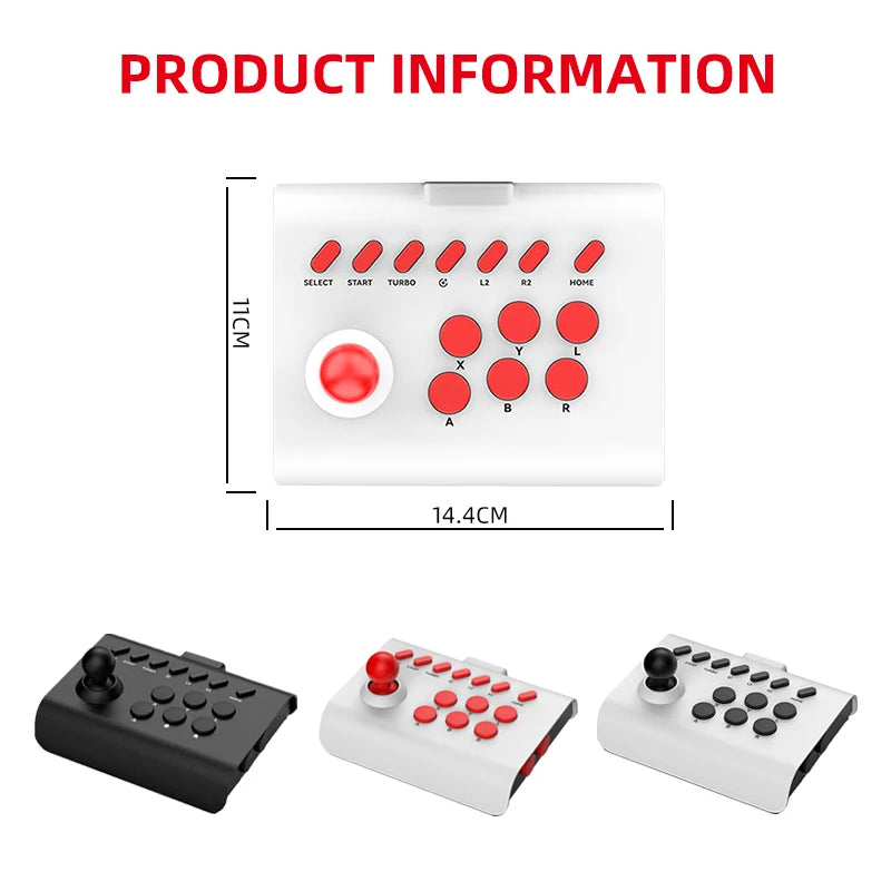 Arcade Joystick Wireless Gaming Controller for PC/Android/ios/Switch/PS3/PS4 Fighting Stick For Street Fighter/Mame