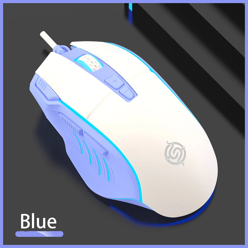 K-Snake Q6 Wired USB Gaming Mouse Desktop PC/Notebook Home Office Glow 8 Button Mouse 7200DPI Macro Programming