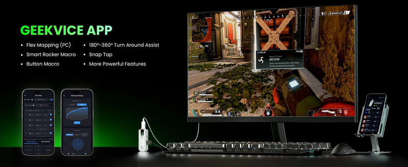 AIMZENIX AX200PRO Keyboard Mouse Adapter, High Performance Converter | Compatible with Popular FPS Games | PC & NS Platforms