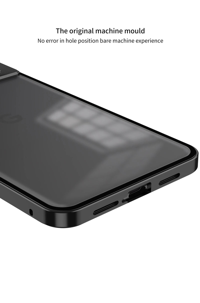 Aluminum Alloy Bumper Frame Magnet Closed Metal Matte Back Cover For Google Pixel 7 Pro 7A 8 Pro 8A Pixel 9 Pro XL Phone Cases