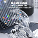 ATTACK SHARK X2Pro Wireless Gaming Mouse with RGB Charging Dock,Tri-Mode Mute Mouse RGB Backlit,Transparent Shell,PixArt 3212