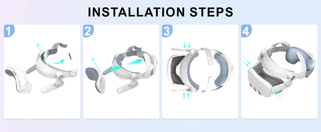 Replaceable Elite Strap for Meta Quest 3 VR Headset Improve Comfort Adjustable Head Strap for Meta Quest 3 Accessories Helmet