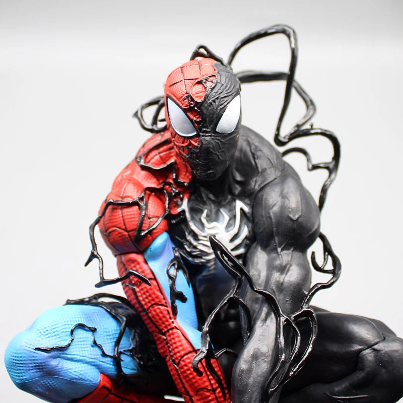 40cm Venom Spider Man Anime Figures Luminous Spiderman Figurine Collection Statue Desk Decoration Marvel Birthday Gift For Kids