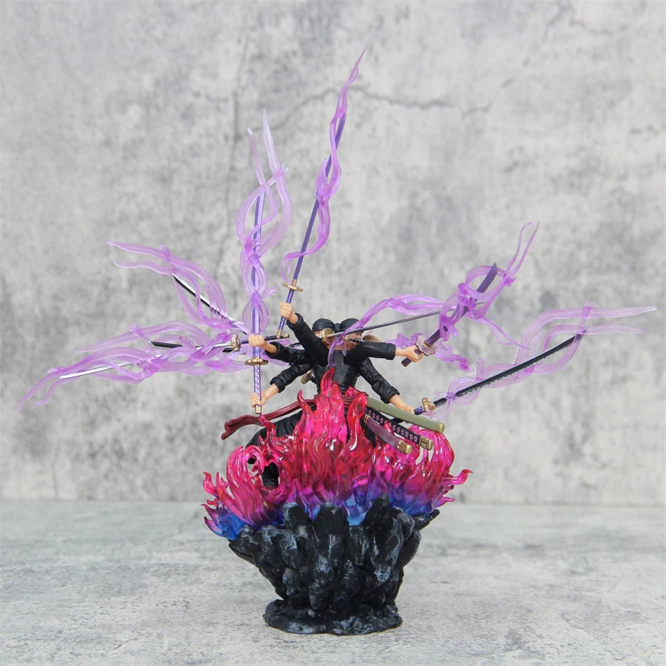 One Piece 14cm Zoro Action Figure Anime Figure Asura Roronoa Zoro Statue Action Figure Collection Model Kid Toy for Xmas Gifts