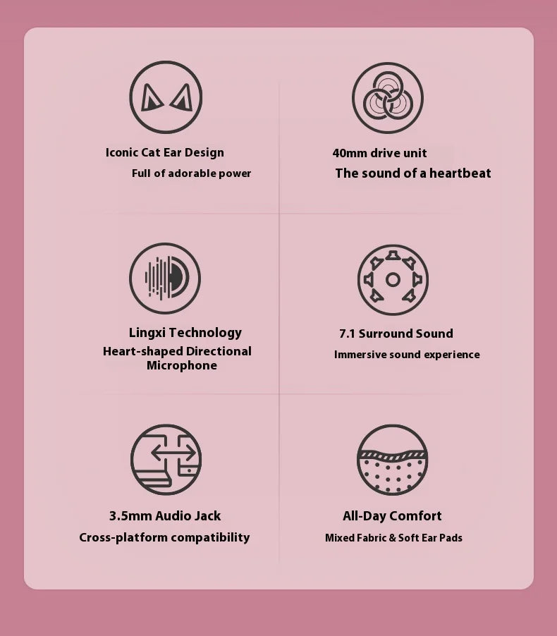 Razer Kraken Kitty V3 X Wired Headphones With Mic Head Mounted Esports Gaming Earphone Triforce Lightweight Headsets PC Laptop