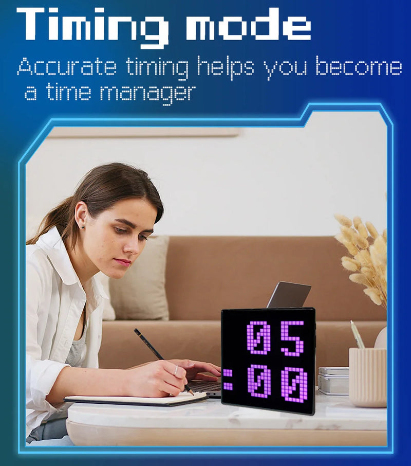 64X64 Smart LED Pixel Display RGB DIY Programmable Pixel APP Control Art Display Creative Animations For Gaming Room Decor