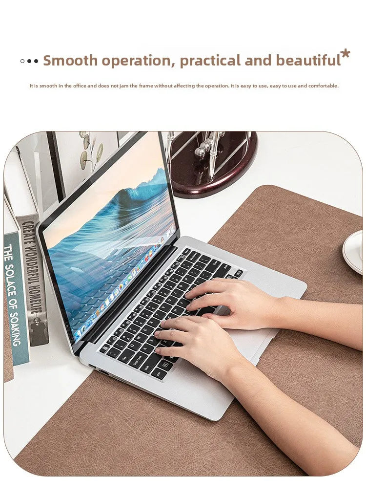 Retro Cowhide Pattern Desktop mat, Dirt Resistant Double Face mouse pad, Ready and Stylish Desktop Computer Mat, Leather pads