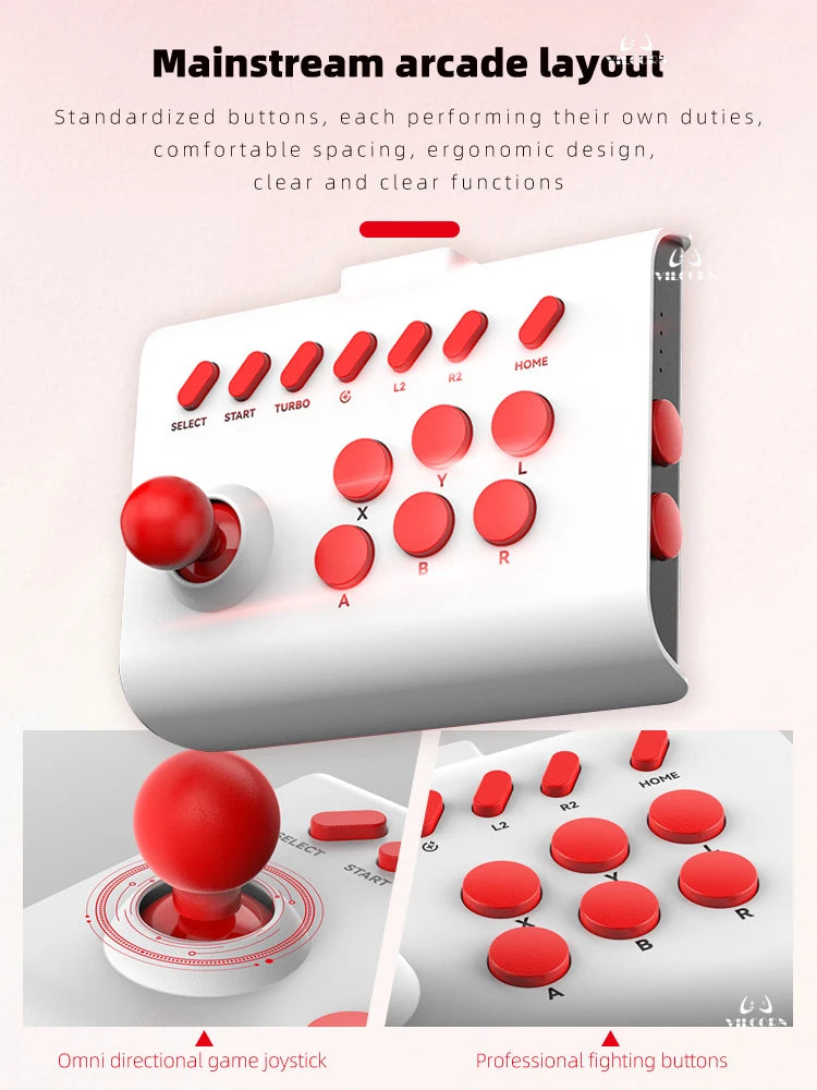 Arcade Joystick Wireless Gaming Controller for PC/Android/ios/Switch/PS3/PS4 Fighting Stick For Street Fighter/Mame