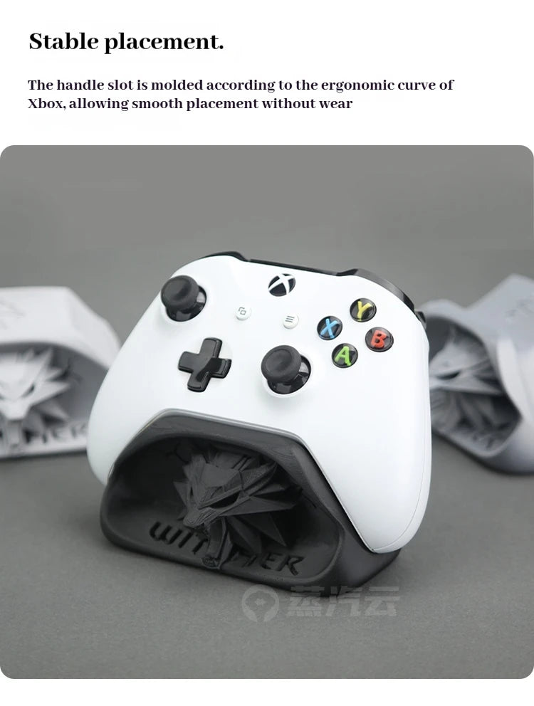 Wizard Wolf Head Badge Game Controller Base Bracket For Xbox Gamepad Gaming Peripherals Computer Accessories Desktop Storage