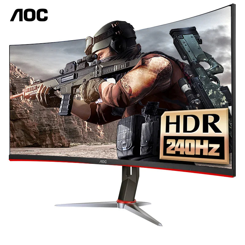 AOC C27G2Z 27 inch Curved 240Hz 0.5Ms Response Screen 1500R Curvature Display Professional Gaming Monitor VA Panel DP+HDMI