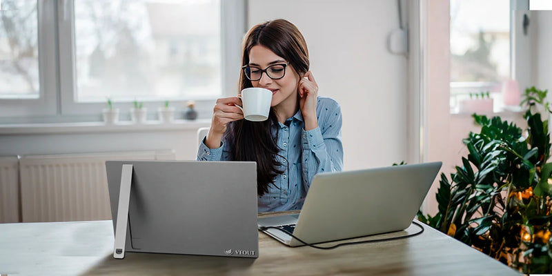 16" VEOUT Portable Monitor 1920 * 1200P IPS 16:10 Laptop Monitor with USB-C, Freesync HDMI Gaming Monitor Featuring a Kickstand