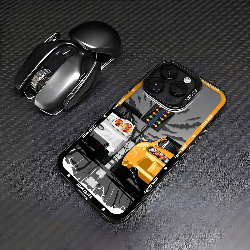 Tokyo Sports Racing JDM Drift Car Phone Case For iPhone 16 15 14 13 12 11 mini Pro Max X XR XSMAX 8 7 Plus Anti Fall Matte Cover