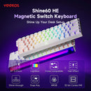 AKKO x Veekos Shine60 HE Magnetic Switch Keyboard 60% Rapid Trigger Keboard RT 0.01mm Snap Key Custom Keyboard for Esports Gamer