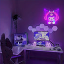 Cartoon Kuromi Plays Games Neon Sign LED Anime Neon Light Sign for Bedroom Wall Decor Birthday Gift for Fans Girls USB Dimmable