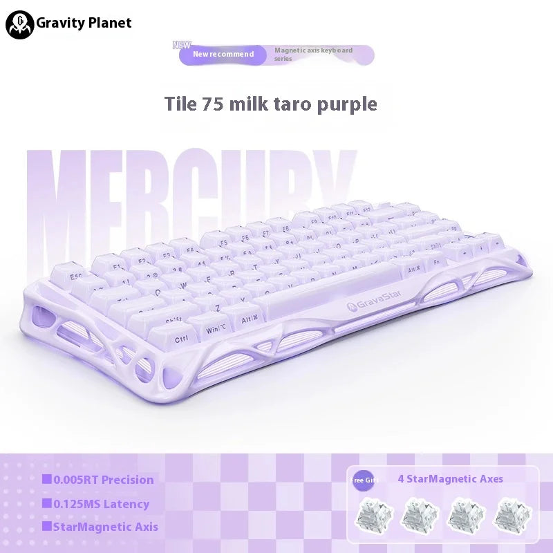 Gravastar 75k1pro Mechanical Keyboard Wireless Gaming Esports Professionali Keyboard Aluminum Customization Computer Peripherals