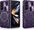 Case For Samsung Galaxy Z Fold 7 6 5 Magnetic Rota Camera Slide Protector Ring 360 Stand Cover Capa Fundas