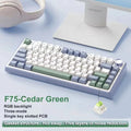 AULA F75 Gaming Mechanical Keyboard RGB Customized 75% Layout Side-engraving Gasket Mounted 80keys PBT Gradient Keycaps keyboard