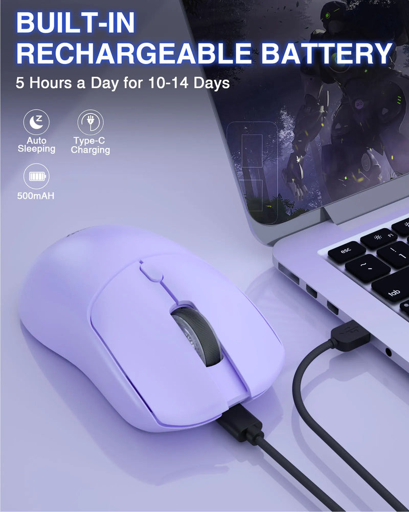 AULA SC580 Gaming Mouse Tri-mode Rechargeable Ergonomic Bluetooth Mouse 10000 DPI Wireless Bluetooth Mice for Office Gaming