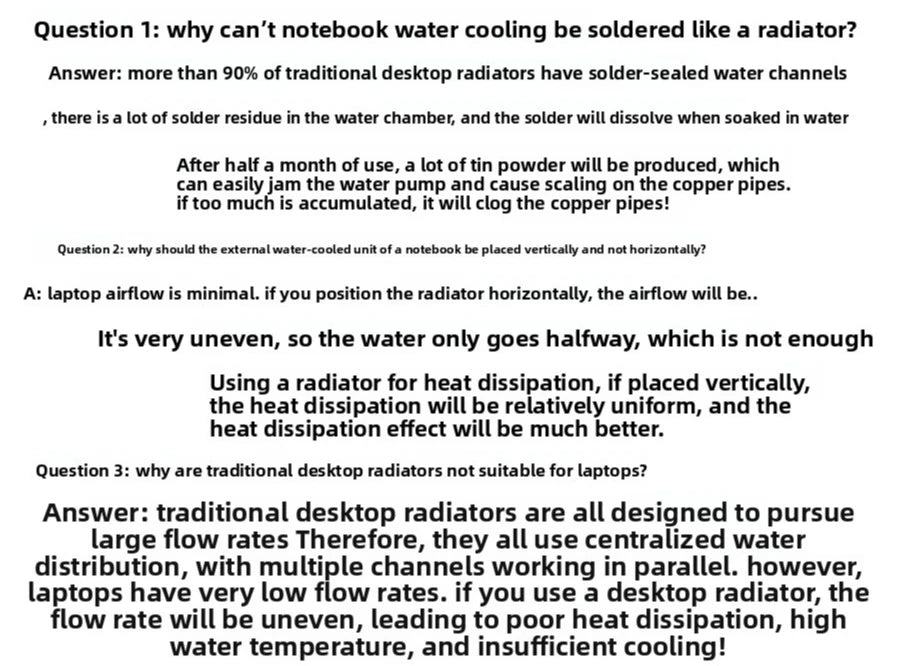 Laptop External Liquid Cooling System - Gaming Performance Upgrade Kit for LOL & FPS Games