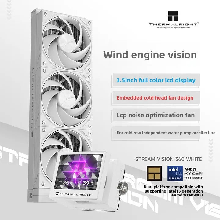 Thermalright Stream Vision 360 WHITE Integrated Water Cooled Heat Sink SV 360 WHITE Wind Engine Vision