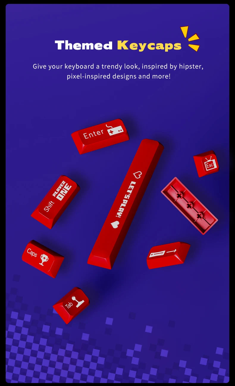 Ajazz AK870MC Wired Mechanical Gaming Keyboard 75% Layout Hot Swap Keyboards 87 Keys Red Brown Switch for Laptop Desktop PC