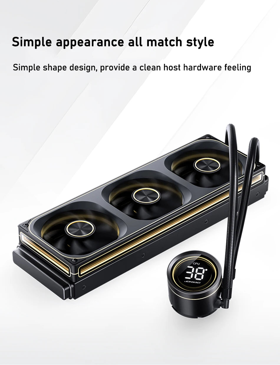 JONSBO TH-360 White Water Cooler 120mm ARGB Fan TH-240 AIO CPU Liquid Cooling Integrated Water-cooled LGA1700 115X 1851 1200 AM5