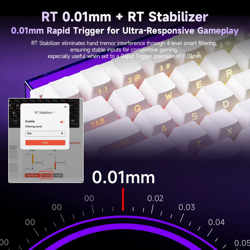 AKKO x Veekos Shine60 HE Magnetic Switch Keyboard 60% Rapid Trigger Keboard RT 0.01mm Snap Key Custom Keyboard for Esports Gamer