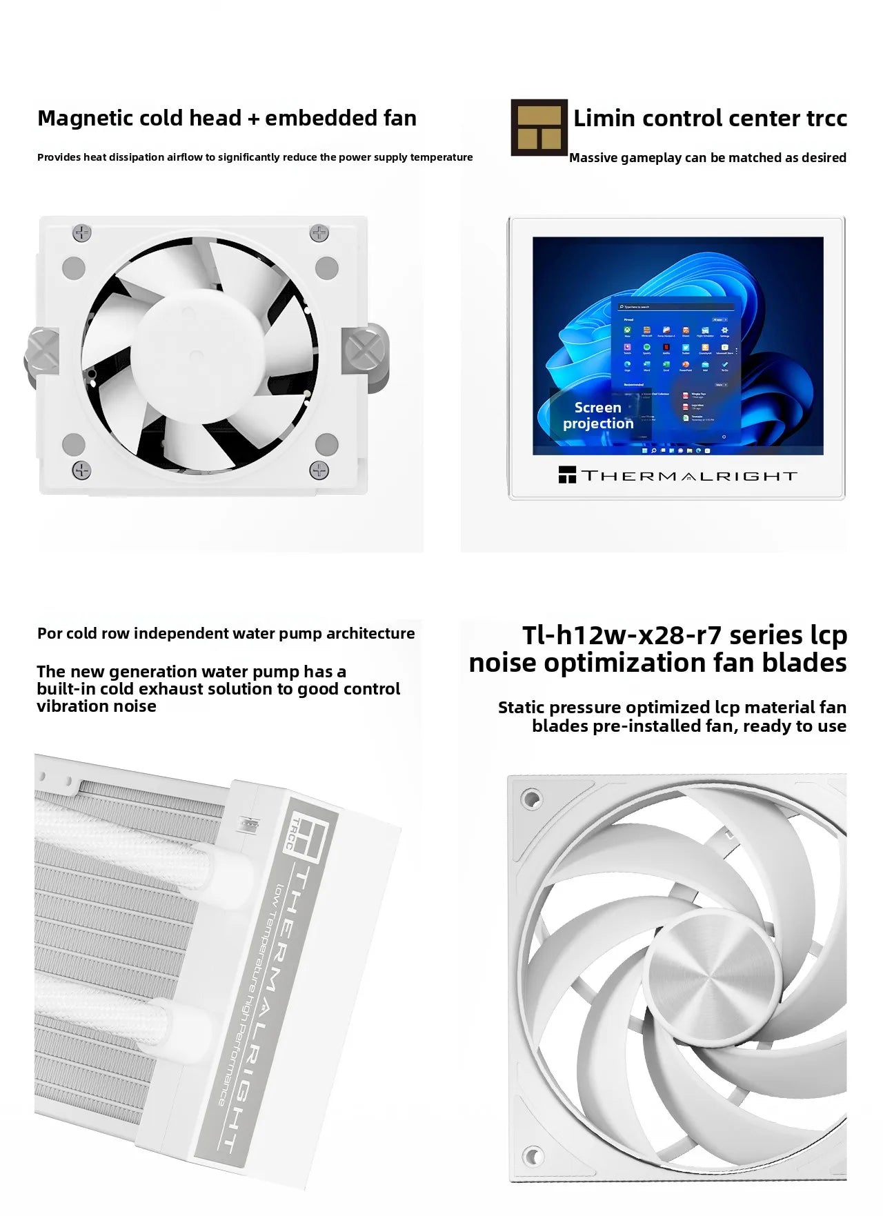 Thermalright Stream Vision 360 WHITE Integrated Water Cooled Heat Sink SV 360 WHITE Wind Engine Vision