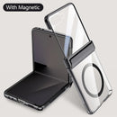 With Tempered Glass Protective Phone Case For Samsung Galaxy Z Flip7 flip 7 Spring Hinge All-inclusive Camera protect Cover