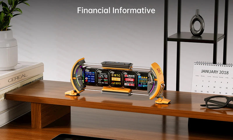 Divoom Times Gate Gaming Room Setup Digital Clock with Smart APP Control, WiFi Connect, RGB LED Display, Office Decor Cyberpunk