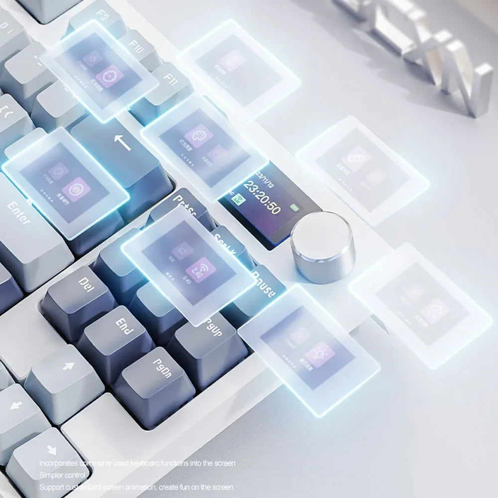 Attack Shark K86 Tri-Mode Wireless Mechanical Keyboard | RGB, Hot-Swappable, Metal Knob, TFT Display & Macro Support