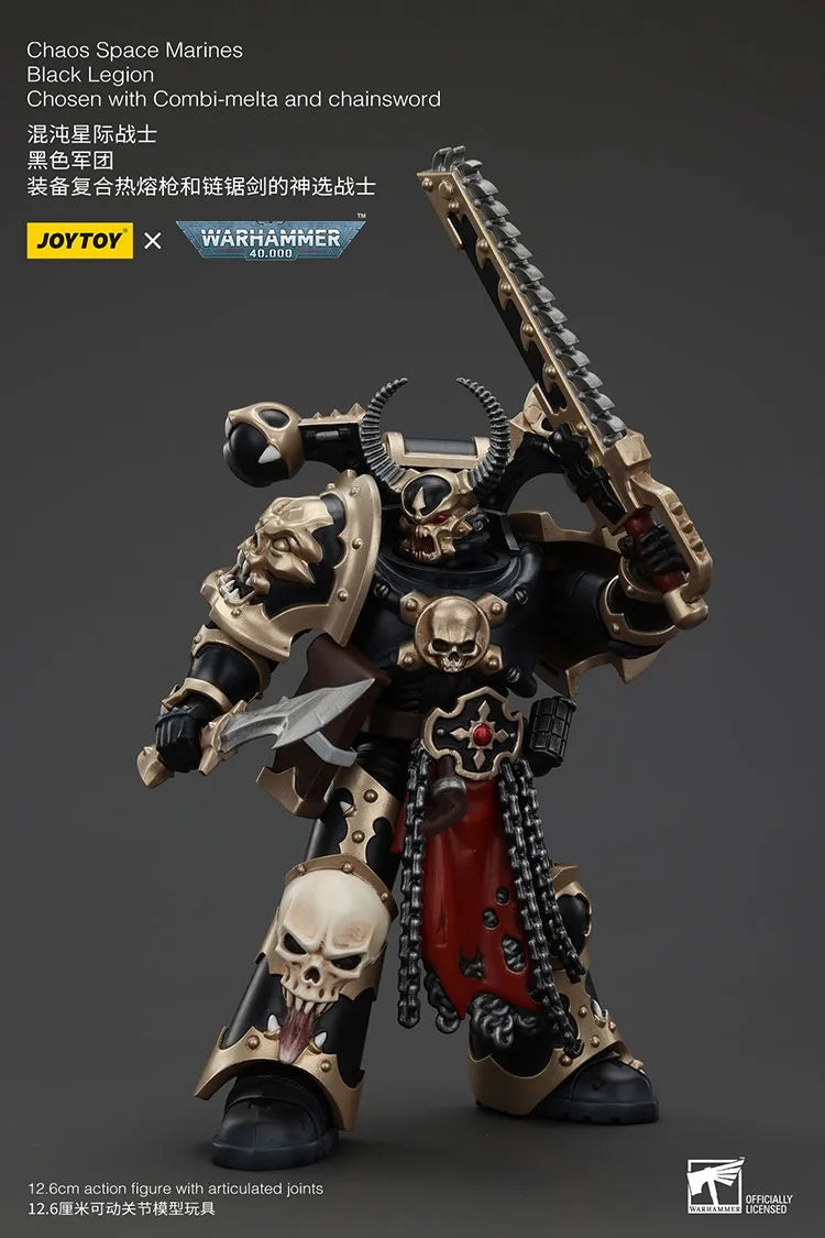 JOYTOY Warhammer 40K Chaos Space Marines Black Legion Chosen Action Figures Doll Collection Decoration Gift Original Model