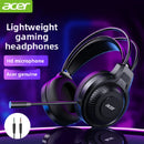 Acer OHW303 Headsets Gamer 7.1 Stereo Virtual Surround Bass Earphone Gaming Headphone with Mic LED Light for Computer PC Gamer