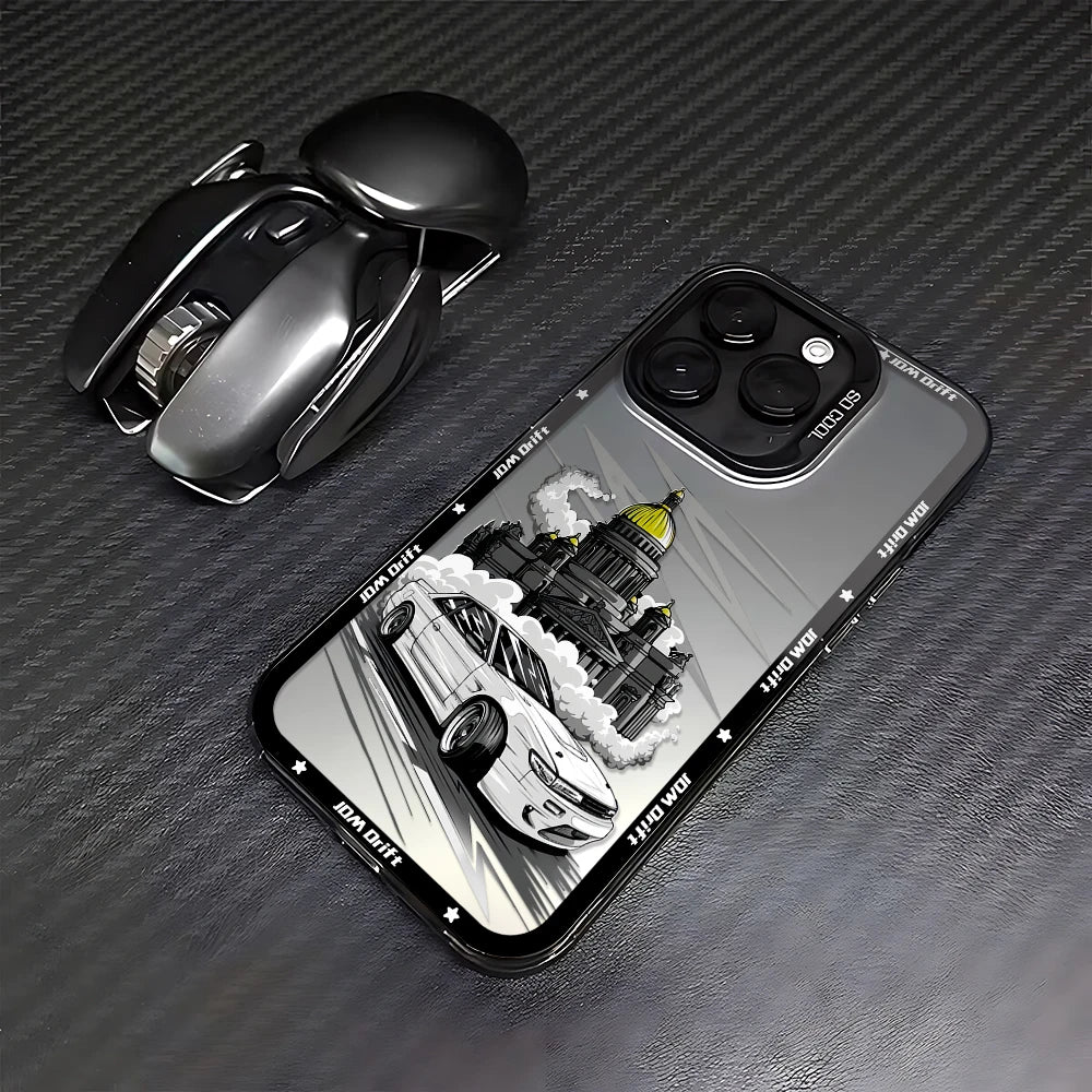 Tokyo Sports Racing JDM Drift Car Phone Case For iPhone 16 15 14 13 12 11 mini Pro Max X XR XSMAX 8 7 Plus Anti Fall Matte Cover