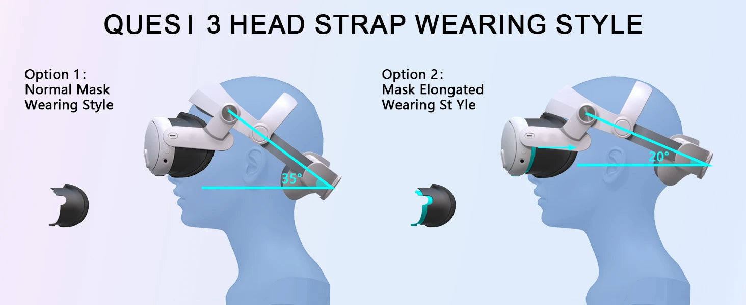 Replaceable Elite Strap for Meta Quest 3 VR Headset Improve Comfort Adjustable Head Strap for Meta Quest 3 Accessories Helmet