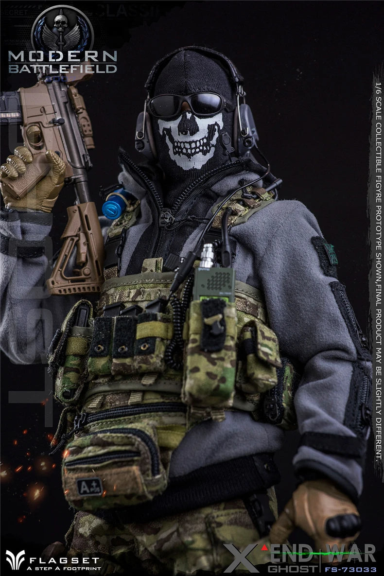 ViiKONDO 1/6 Flagset FS 73033 Ghost Action Figure Simon Riley End War COD Army Men 12inch Special Toy Model Full Set Collection