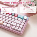 YUNZII B68 Wireless Mechanical Gaming Keyboard, Tri-Mode Hot Swappable Cute Gasket Mounted Creamy Keyboard for Win/Mac,