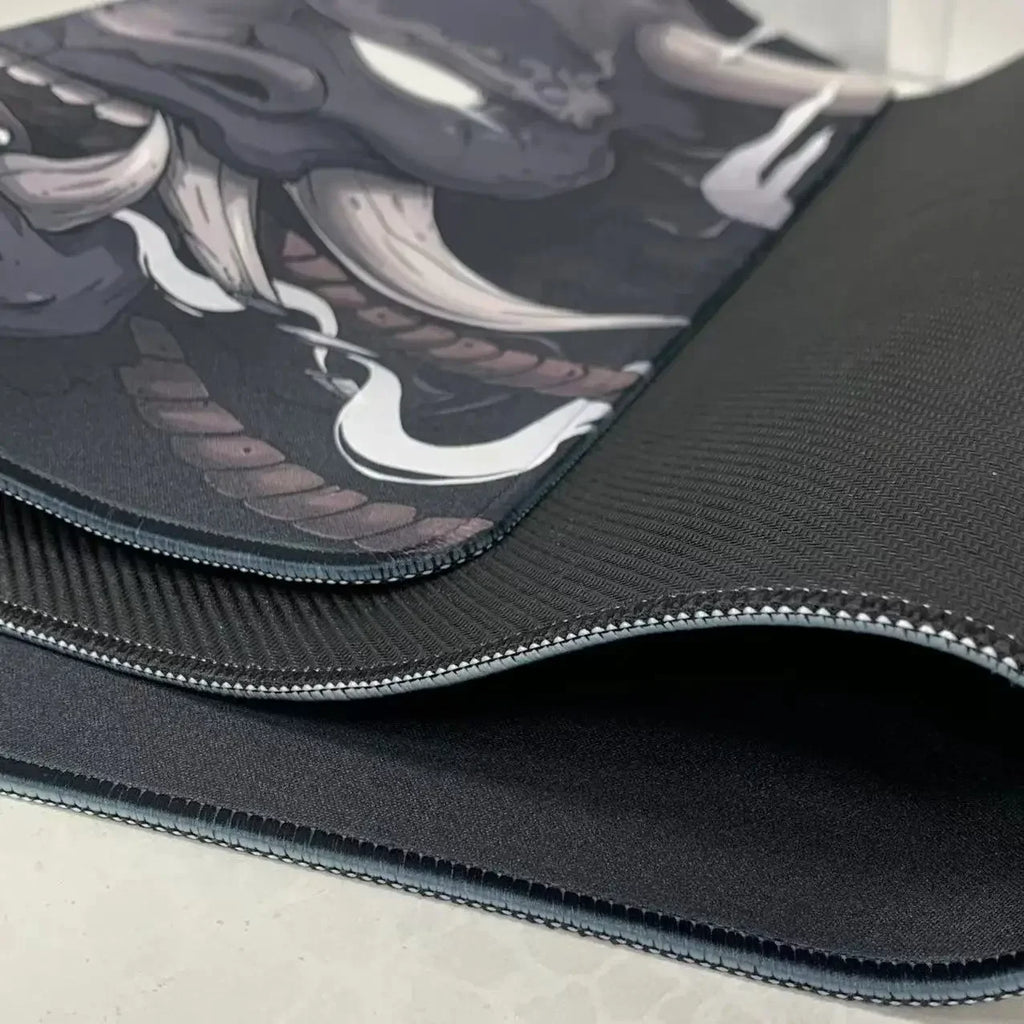 Japanese Anime Black Oni Mouse Pad Gamer Desk Mat 900x400 Non-Slip Rubber Large Playmat for Office Gaming Accessories for Gamer