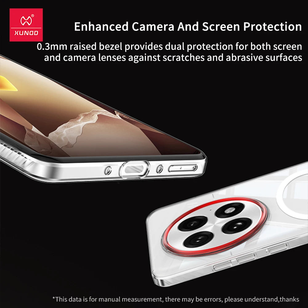 ‌Xundd For OnePlus 13 13T 13R Case,Anti-Yellowing PC Clear Ultra Transparent Scratch-Resistant Tough Phone Cover