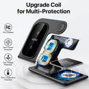 300W Fast Wireless Charger Stand Pad Foldable Fast Charging Station Dock for iPhone 16 15 14 13 12 Pro Max Apple Watch Airpods