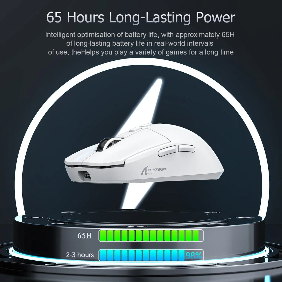 Attack Shark X6 PAW3395 the third mock examination Lightweight Bluetooth Mouse RGB Touch Magnetic Charging Stand DPI26000