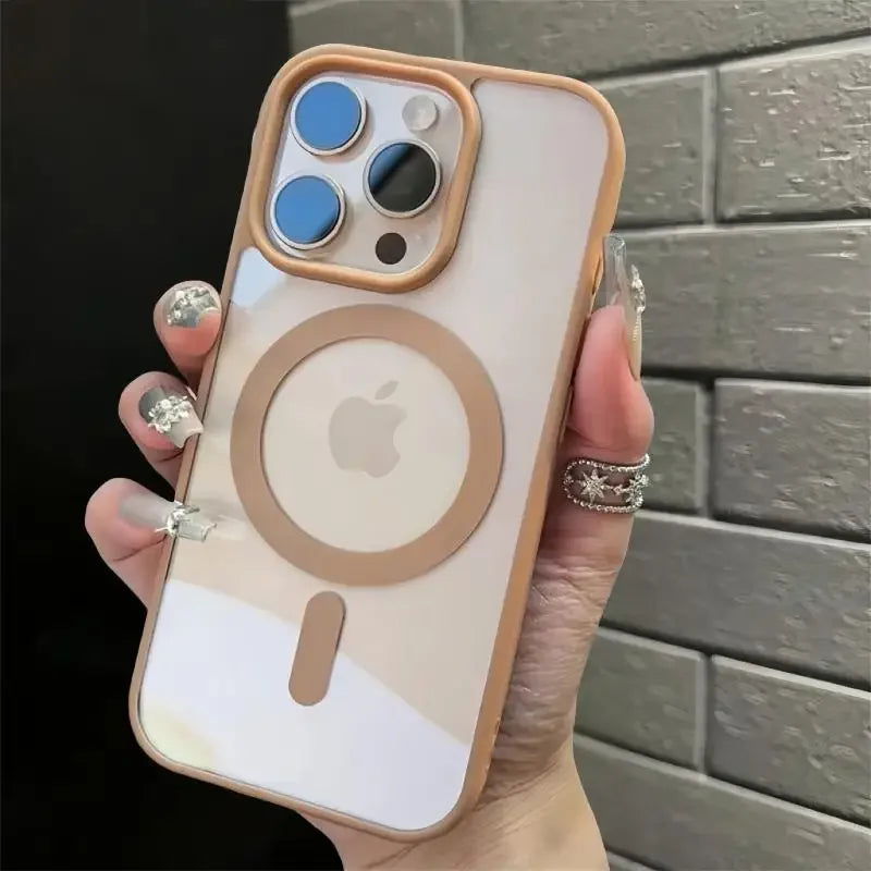 Black Transparent Magsafe Magnetic Case For iPhone 16 15 14 Plus 13 12 11 Pro Max Wireless Charging Acrylic Hard Protect Cover