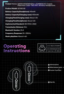 Zombie Cat B5 TWS Wireless Bluetooth headphones ANC Active Noise Cancellation Sport Music Headset Gamer Trendy Hip Hop Headset