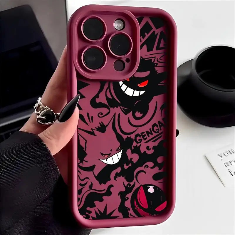 Trendy Pokemon Gengar Print Phone Case for Samsung Galaxy S25 S24 S21 S20 S22 S23 Plus Note 20 Ultra 5G S21 S20 S24 FE TPU Cover