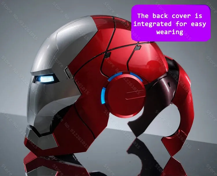 Iron Man Helmet Mk5 Electric Voice Activated Control Wearable Mask 1:1 Automatic Opening Closing Model Figure Adult Toy Gift