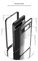 Aluminum Alloy Bumper Frame Magnet Closed Metal Matte Back Cover For Google Pixel 7 Pro 7A 8 Pro 8A Pixel 9 Pro XL Phone Cases