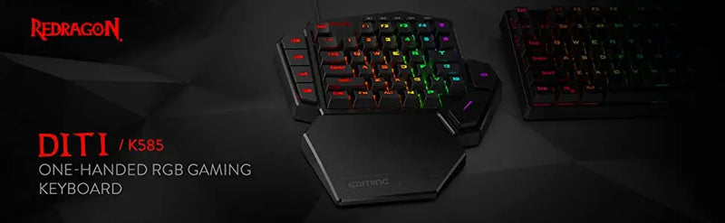 Redragon K585 DITI One-Handed RGB Mechanical Gaming Keyboard,Wrist Rest 42 Keys Type-C Professional Gaming Keypad Hot-Swappable