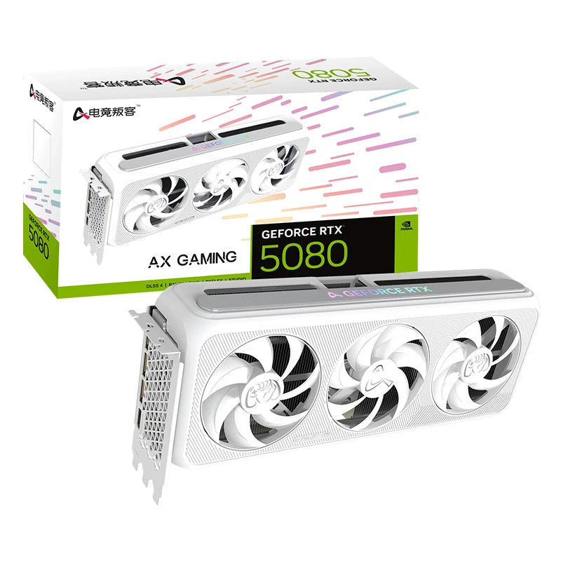 AX Gaming GeForce RTX 5080 X3W 16GB – 16GB GDDR7, 256-Bit, 30Gbps, 4K/8K Gaming & AI Rendering Graphics Card Video Card